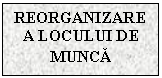 Text Box: REORGANIZAREA LOCULUI DE MUNCA